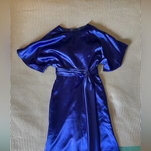 Blue stain formal dresss